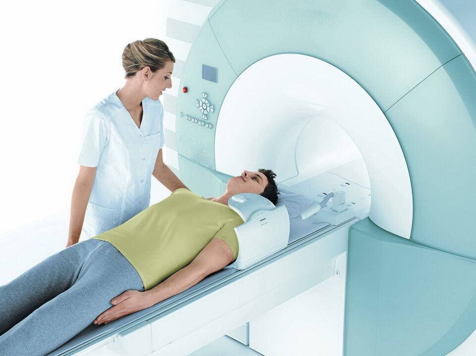 Resonancia magnética para diagnosticar la osteocondrosis. 