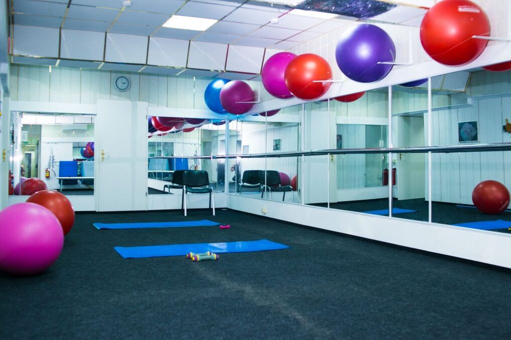 Una sala de terapia de entrenamiento